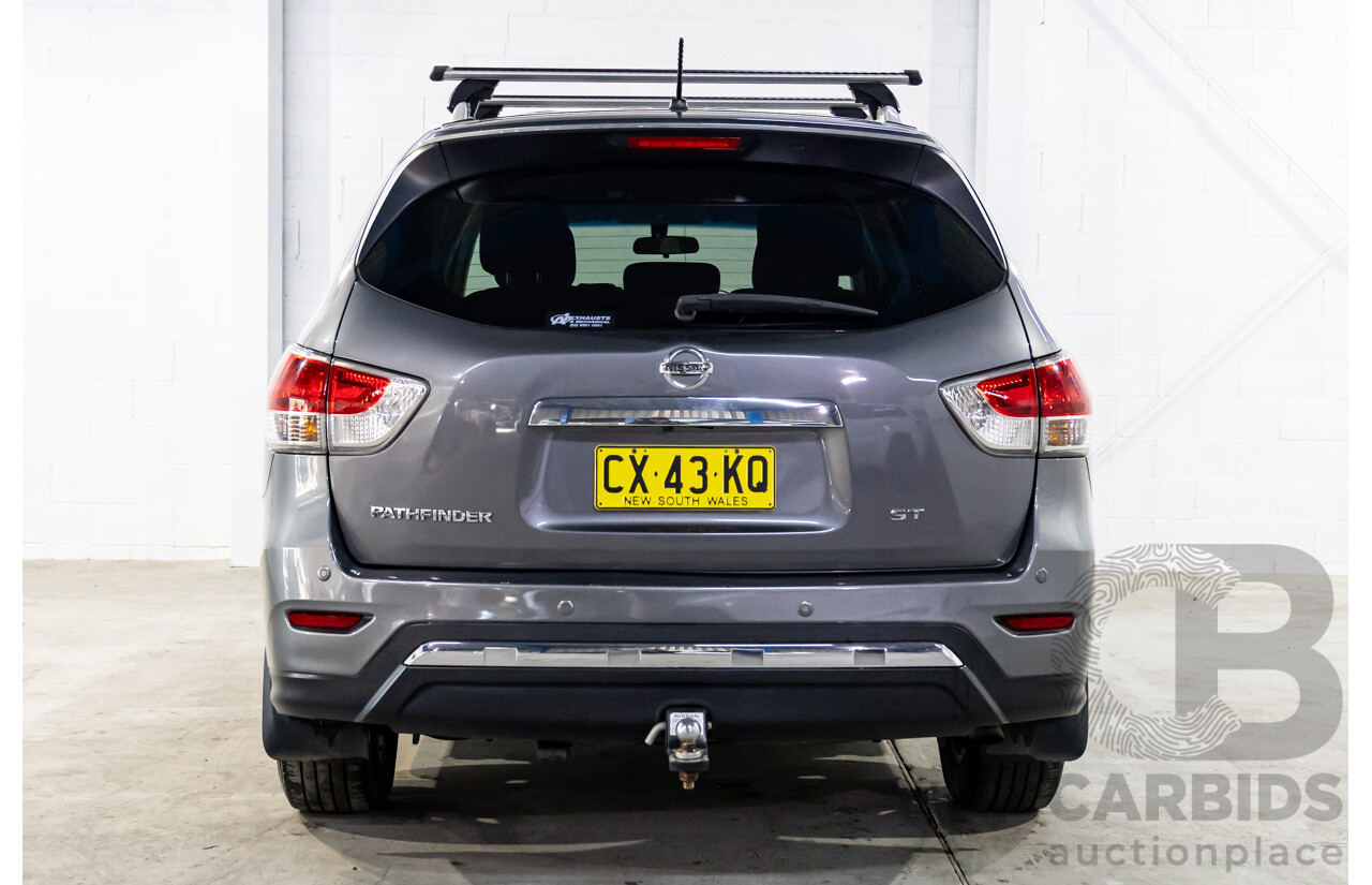 10/2016 Nissan Pathfinder ST (4x2) FWD R52 MY15 Upgrade 4d Wagon Gun Metallic Grey V6 3.5L - 7 Seater
