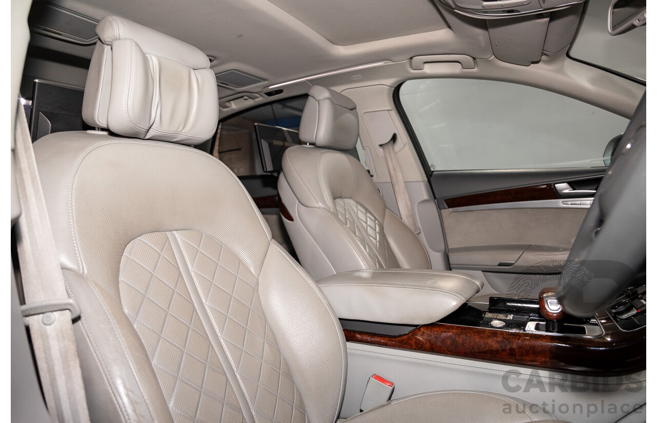 4/2011 Audi A8 L 4.2 TDI Quattro 4H 4d Sedan Ice Silver Metallic Twin Turbo Diesel V8 4.1L
