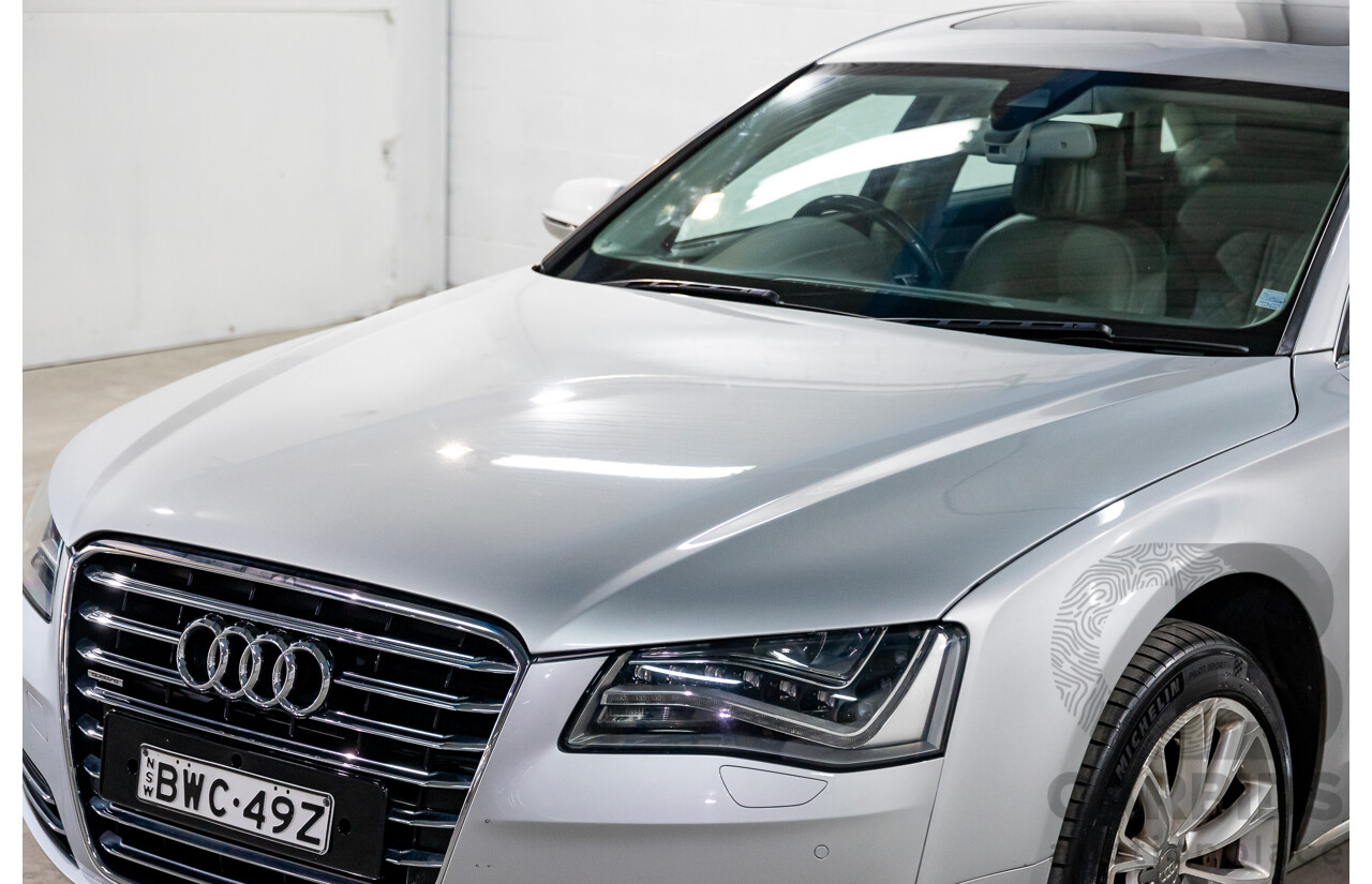 4/2011 Audi A8 L 4.2 TDI Quattro 4H 4d Sedan Ice Silver Metallic Twin Turbo Diesel V8 4.1L