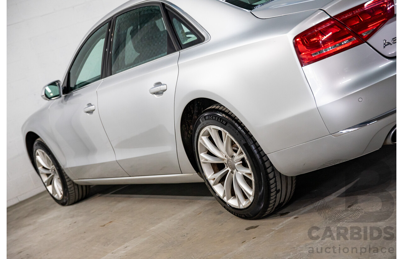 4/2011 Audi A8 L 4.2 TDI Quattro 4H 4d Sedan Ice Silver Metallic Twin Turbo Diesel V8 4.1L