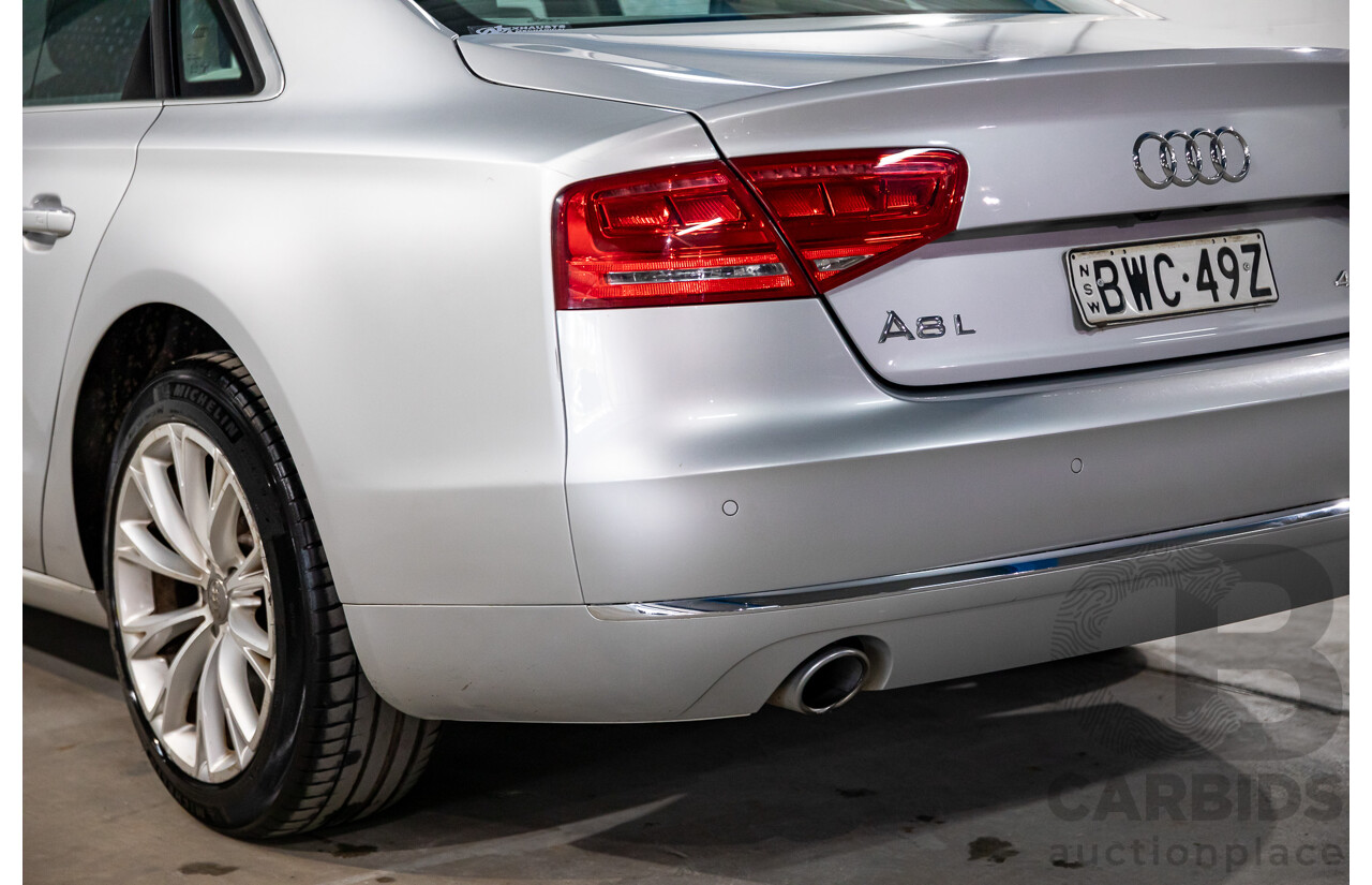 4/2011 Audi A8 L 4.2 TDI Quattro 4H 4d Sedan Ice Silver Metallic Twin Turbo Diesel V8 4.1L