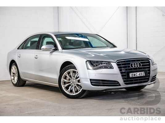 4/2011 Audi A8 L 4.2 TDI Quattro 4H 4d Sedan Ice Silver Metallic Twin Turbo Diesel V8 4.1L