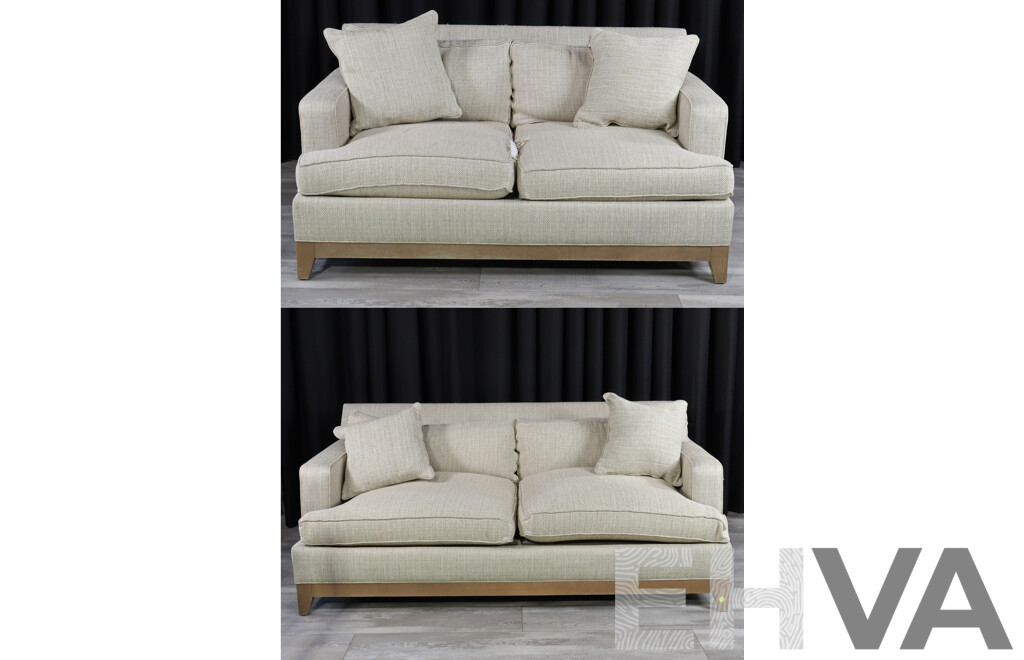 Pair of Over Sized Two and Three Seater Lounges by Ethan Allen