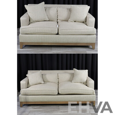 Pair of Over Sized Two and Three Seater Lounges by Ethan Allen