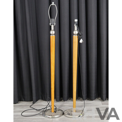 Pair of Timber Floor Lamps