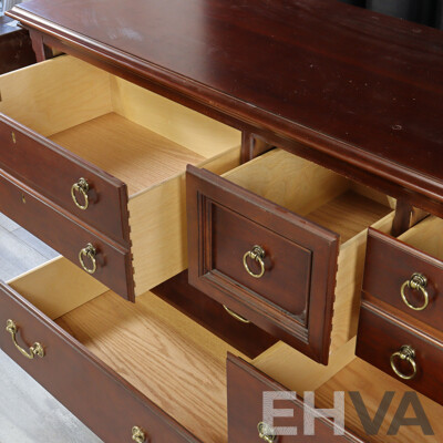 Drexel Seven Drawer Sideboard with Faux Drawer Fronts