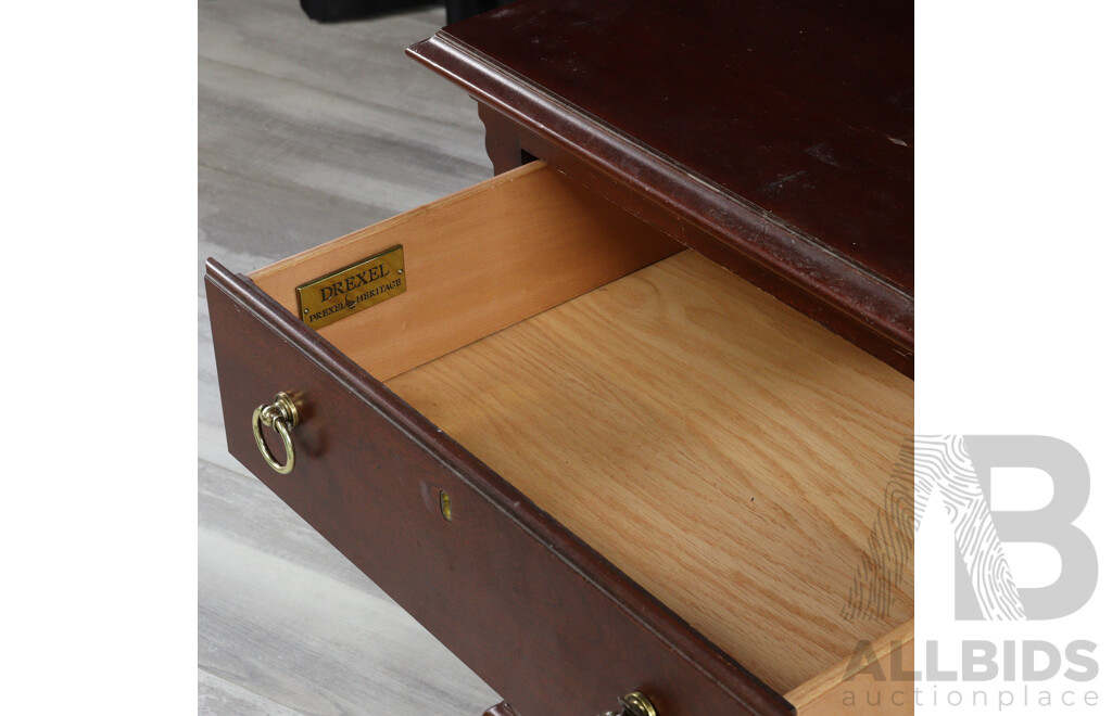 Drexel Heritage Three Drawer Over Sized Bedside Chest