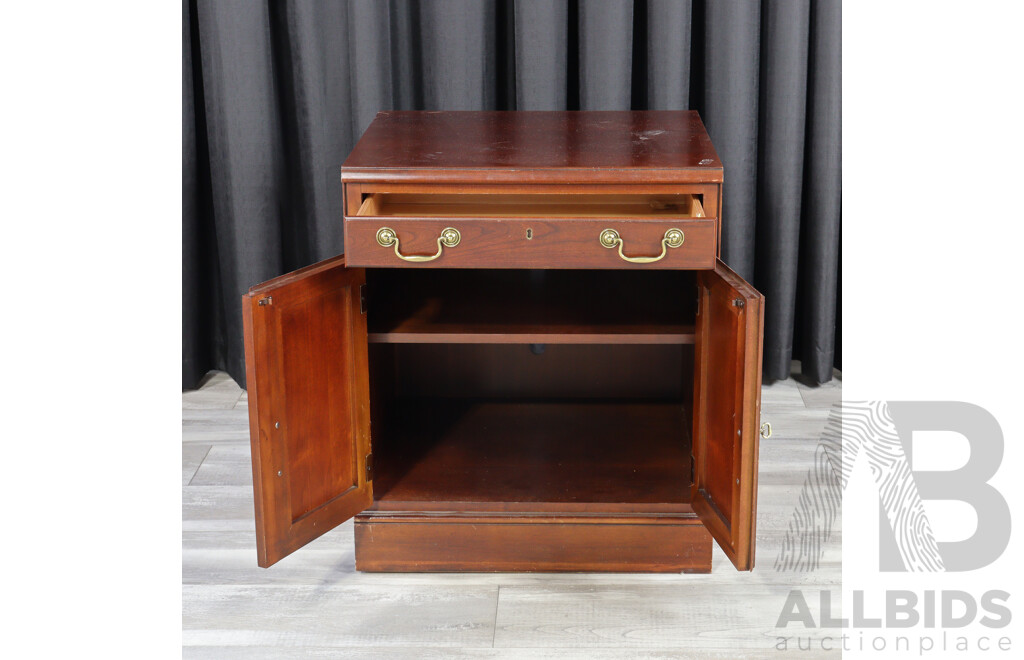 Drexel Two Door Side Cabinet with Single Drawer