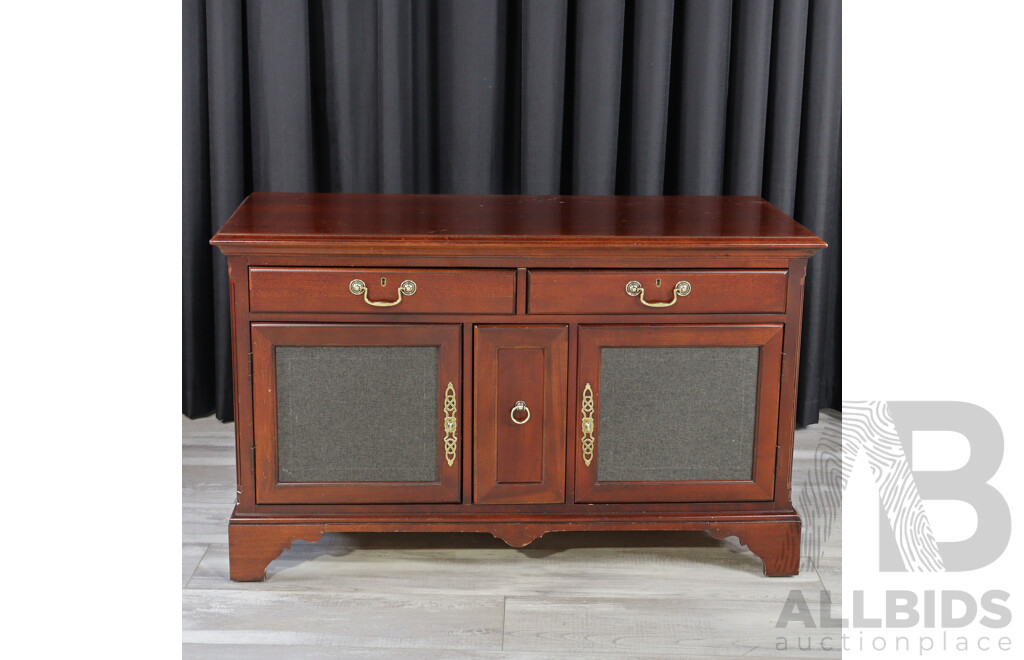 Drexel Three Drawer Entertainment Unit with Two Cabinet Doors