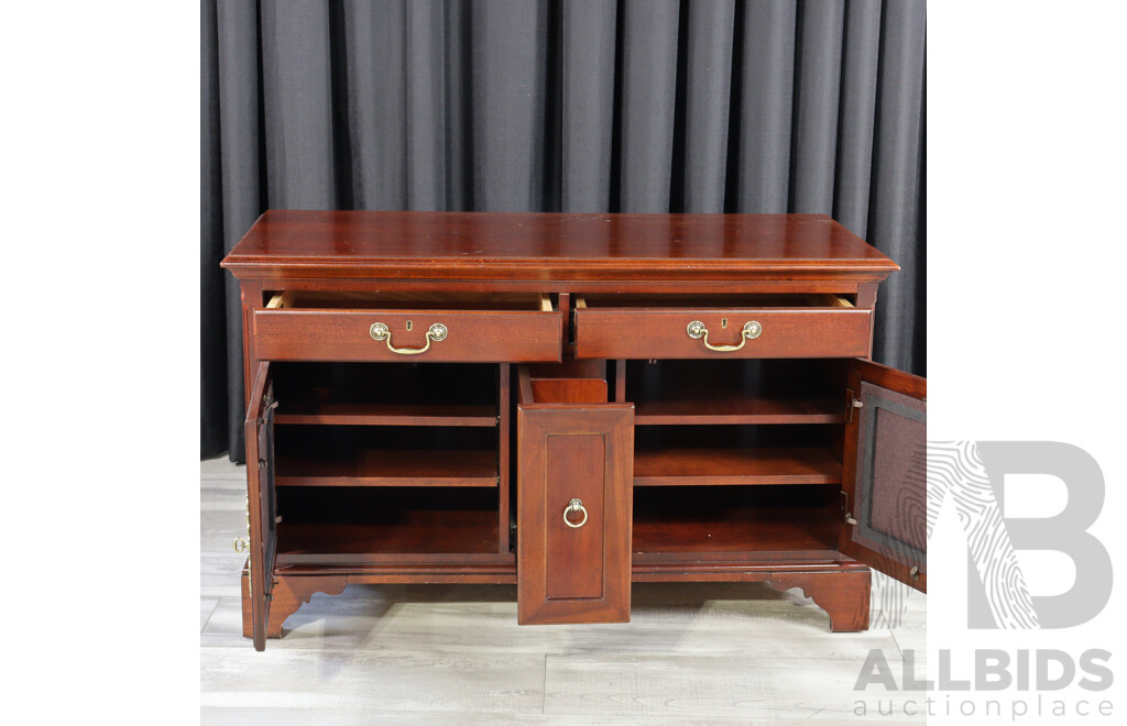 Drexel Three Drawer Entertainment Unit with Two Cabinet Doors