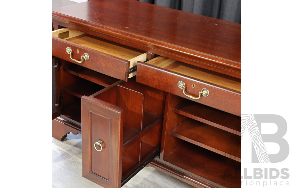 Drexel Three Drawer Entertainment Unit with Two Cabinet Doors