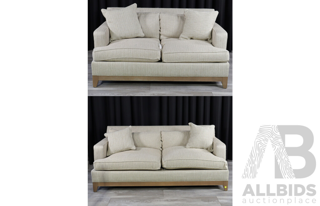 Pair of Over Sized Two and Three Seater Lounges by Ethan Allen