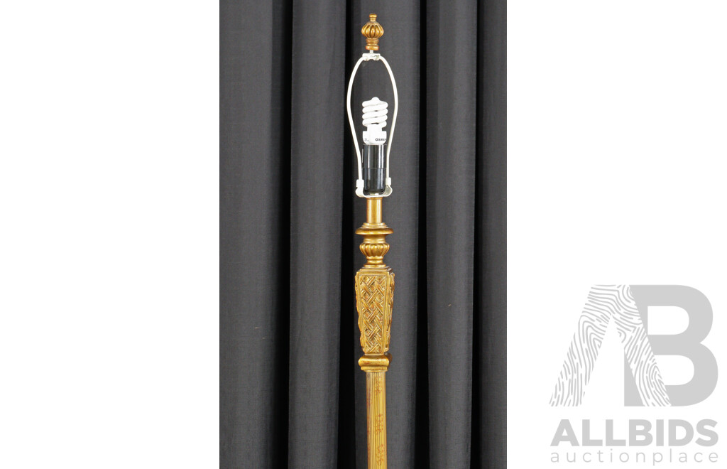 Gilt Timber Floor Lamp