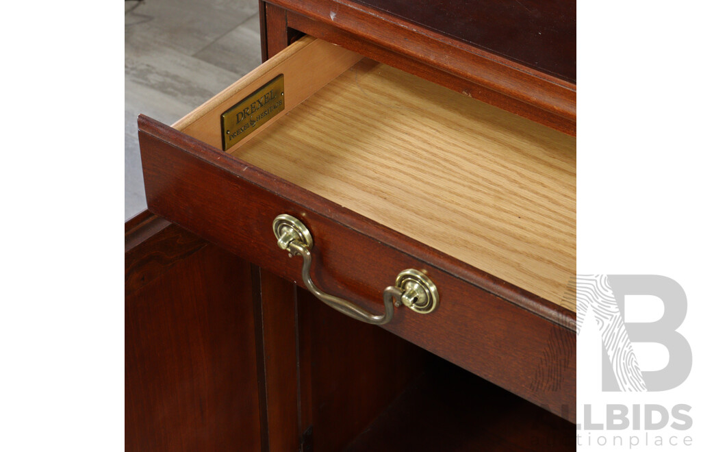 Drexel Two Drawer Single Pedestal Desk with Two Drawers