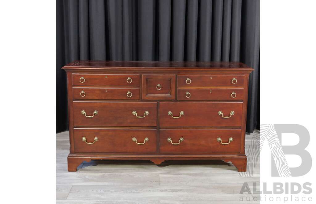 Drexel Seven Drawer Sideboard with Faux Drawer Fronts