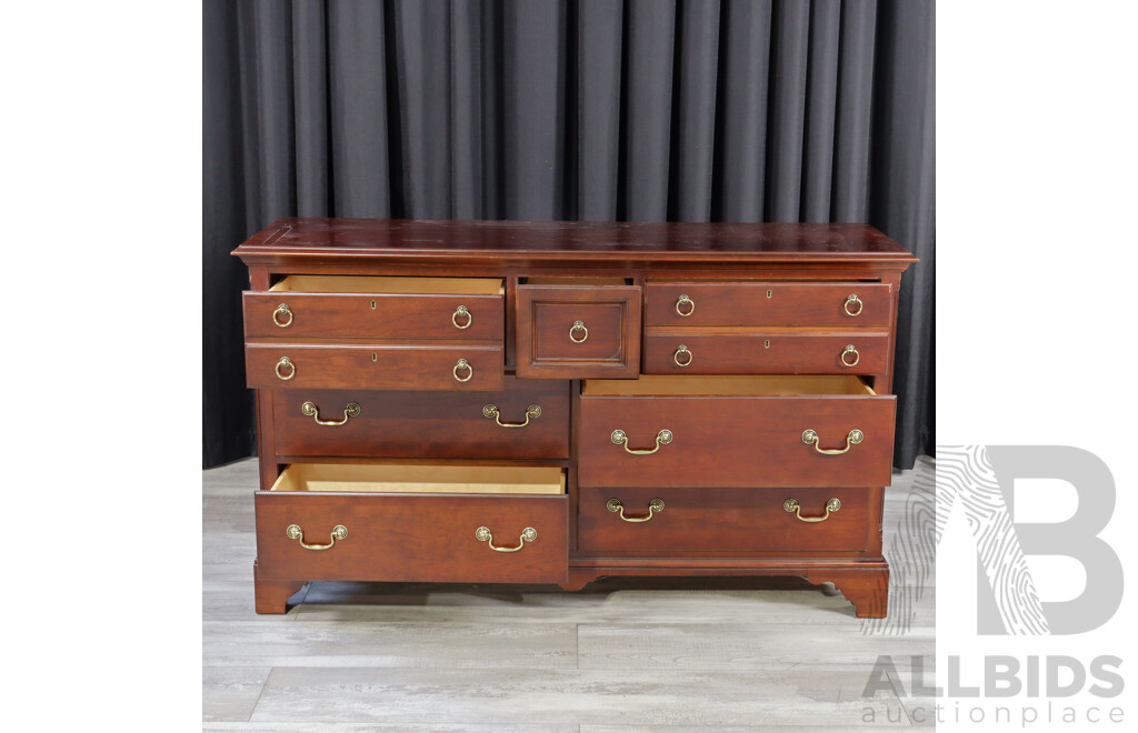 Drexel Seven Drawer Sideboard with Faux Drawer Fronts