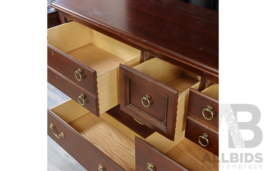 Drexel Seven Drawer Sideboard with Faux Drawer Fronts