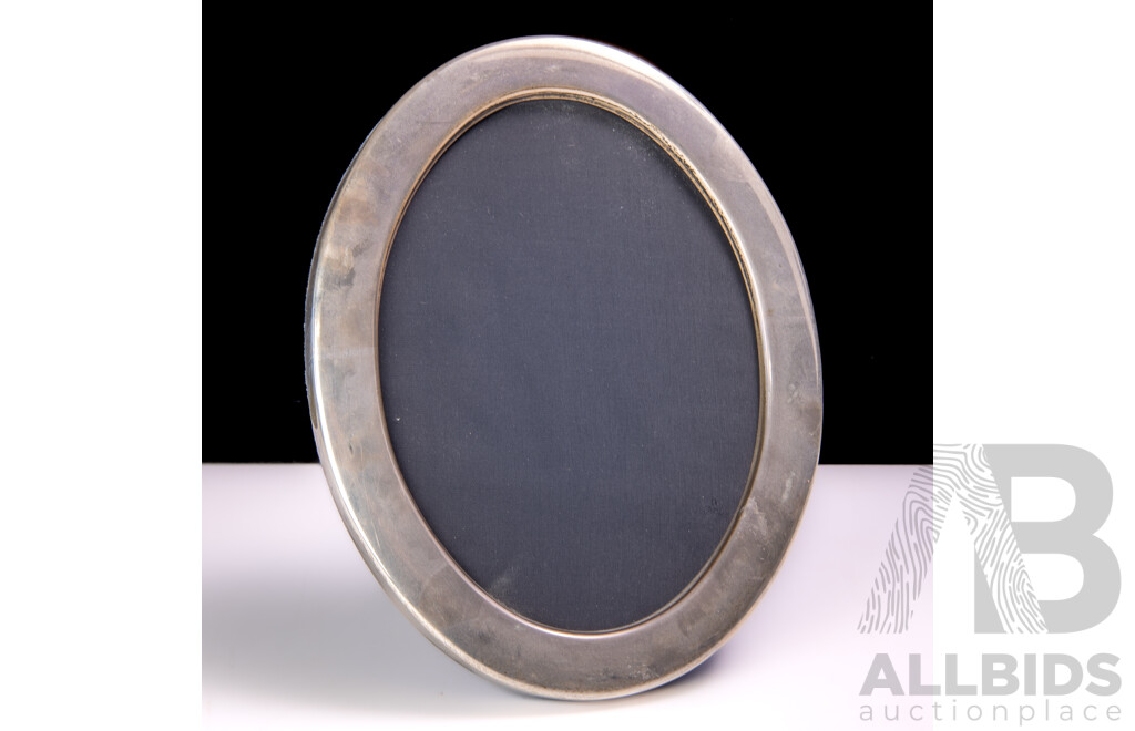 Retro Oval Photo Frame with Sterling Silver Surround, Sheffield, 1983