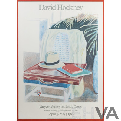 David Hockney, (20th Century, British, 1937-), Still Life, Taj Hotel, Bombay (1977), Reproduction Poster of Original Crayon, for Grey Gallery & Study Center, New York (1980), 97 X 70 Cm (frame)