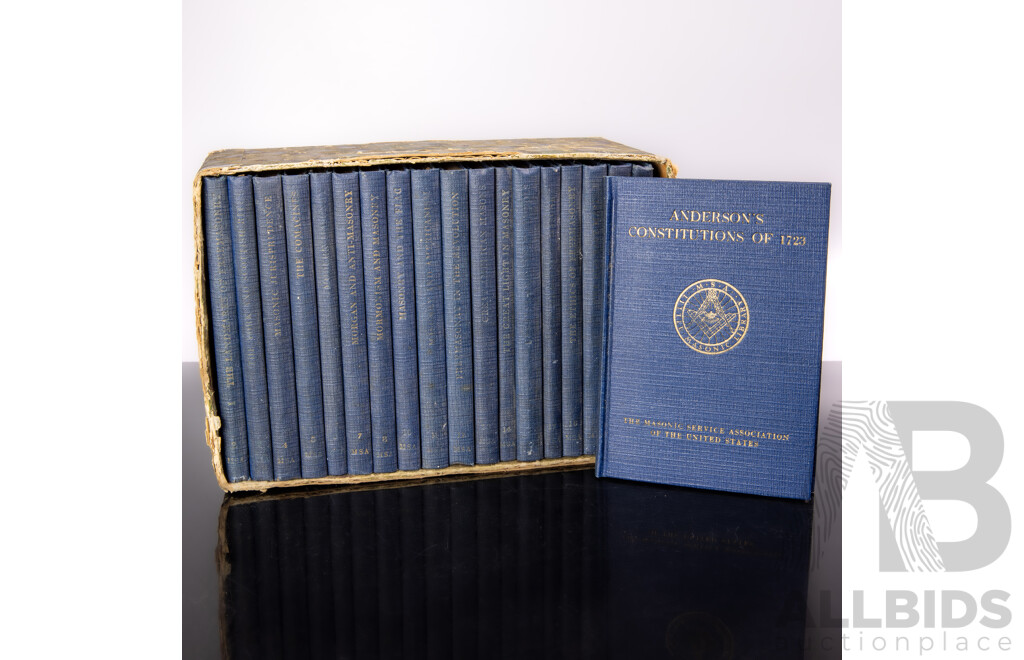 Set 19 Volumes, The Masons Service Association of the United States, Hardcovers, 1923