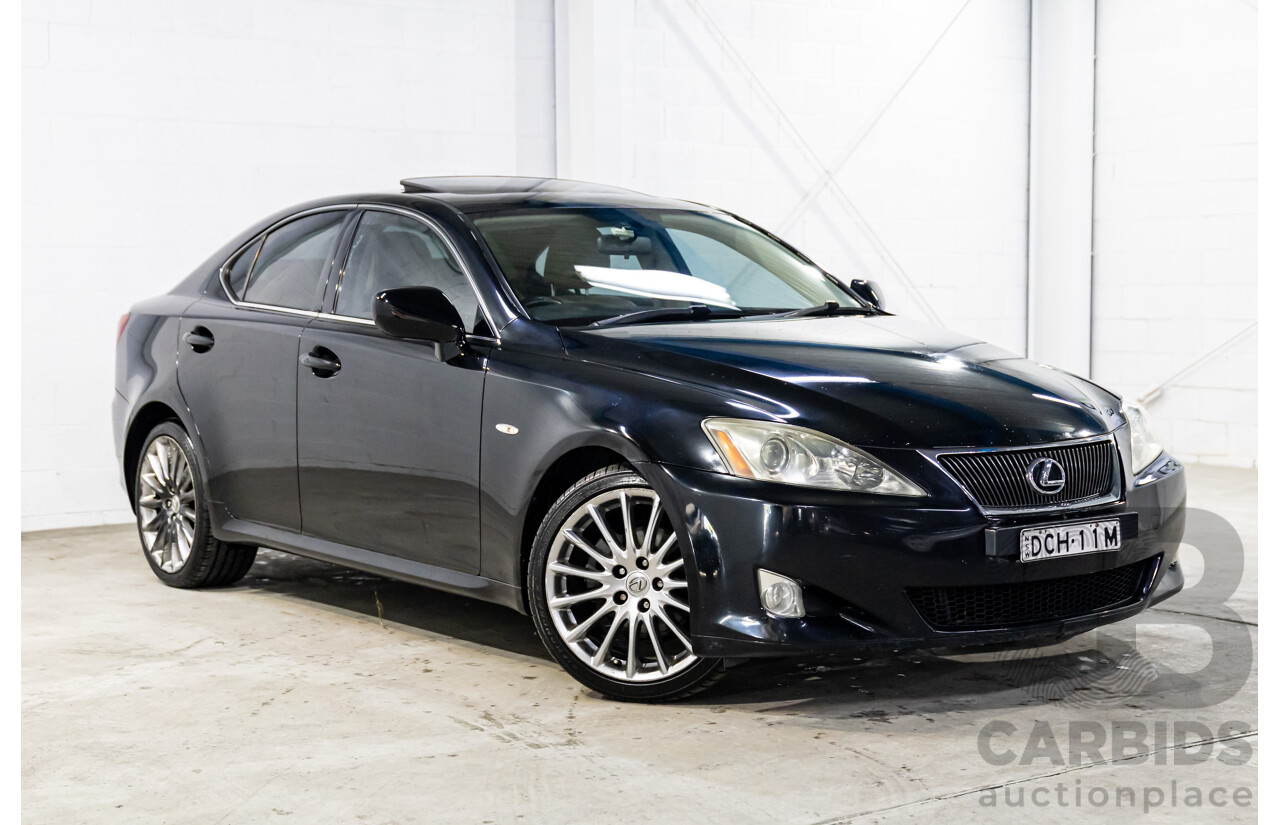 7/2008 Lexus IS250 Prestige GSE20R 4d Sedan Black Sapphire Pearl V6 2.5L