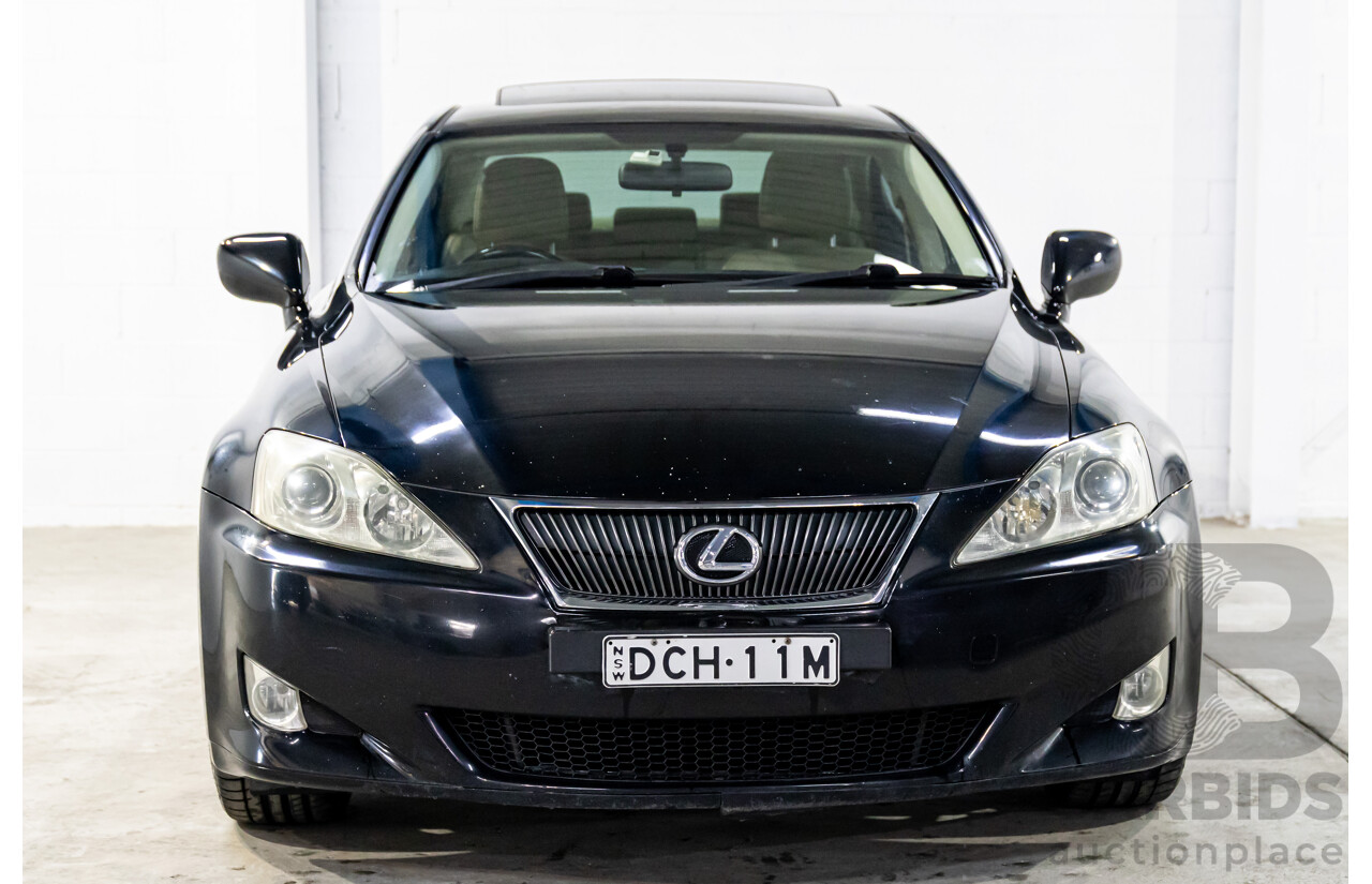 7/2008 Lexus IS250 Prestige GSE20R 4d Sedan Black Sapphire Pearl V6 2.5L