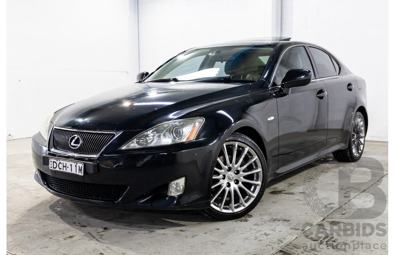 7/2008 Lexus IS250 Prestige GSE20R 4d Sedan Black Sapphire Pearl V6 2.5L