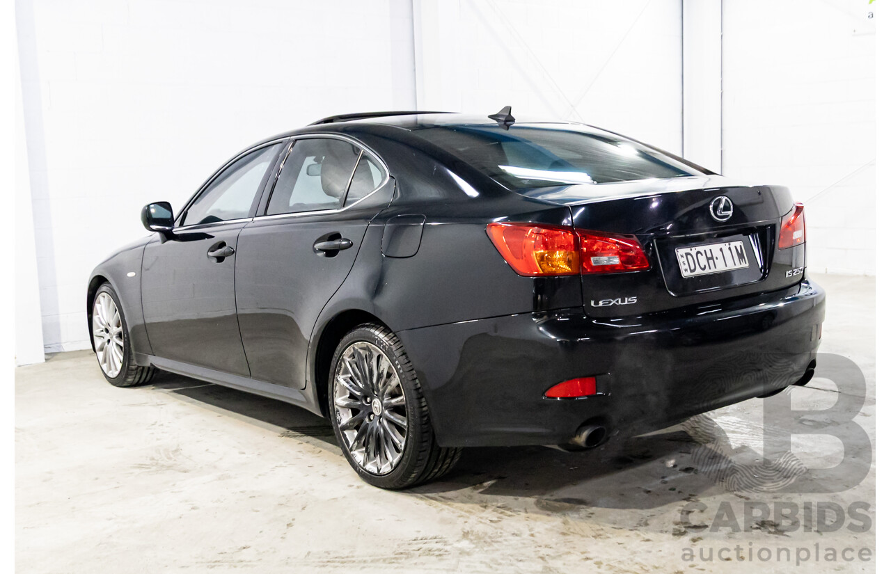 7/2008 Lexus IS250 Prestige GSE20R 4d Sedan Black Sapphire Pearl V6 2.5L