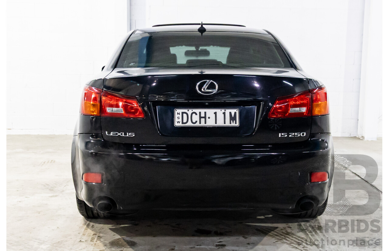 7/2008 Lexus IS250 Prestige GSE20R 4d Sedan Black Sapphire Pearl V6 2.5L