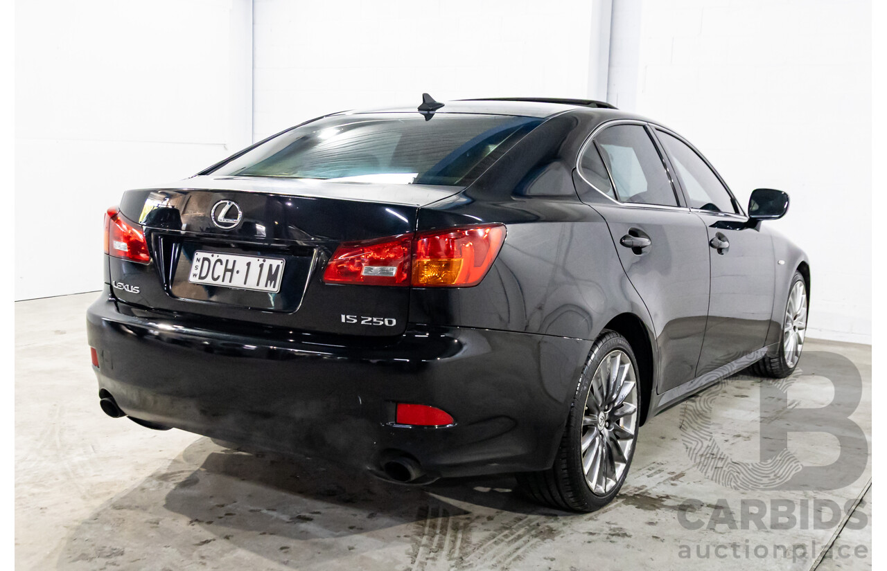 7/2008 Lexus IS250 Prestige GSE20R 4d Sedan Black Sapphire Pearl V6 2.5L