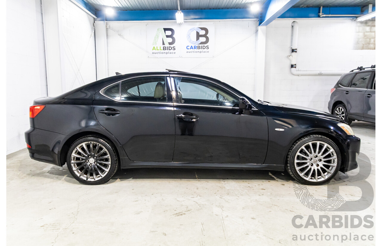 7/2008 Lexus IS250 Prestige GSE20R 4d Sedan Black Sapphire Pearl V6 2.5L