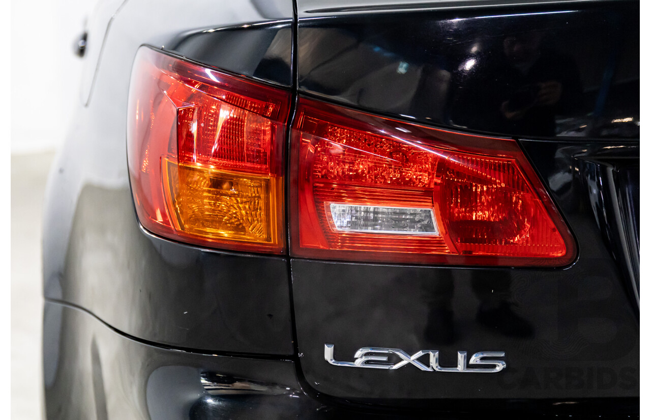 7/2008 Lexus IS250 Prestige GSE20R 4d Sedan Black Sapphire Pearl V6 2.5L