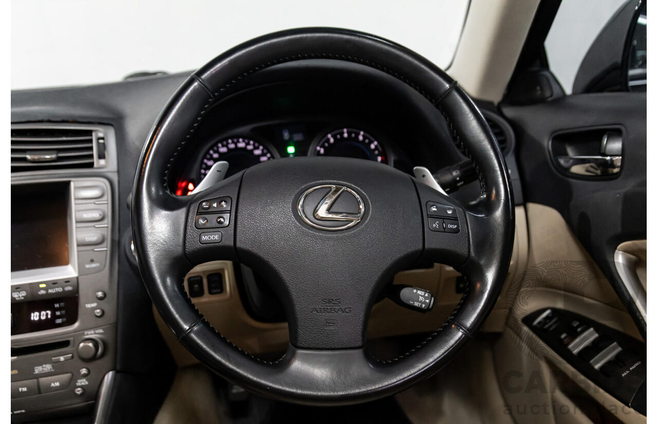 7/2008 Lexus IS250 Prestige GSE20R 4d Sedan Black Sapphire Pearl V6 2.5L