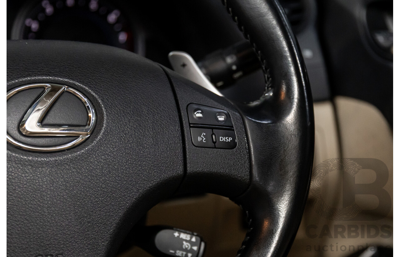 7/2008 Lexus IS250 Prestige GSE20R 4d Sedan Black Sapphire Pearl V6 2.5L