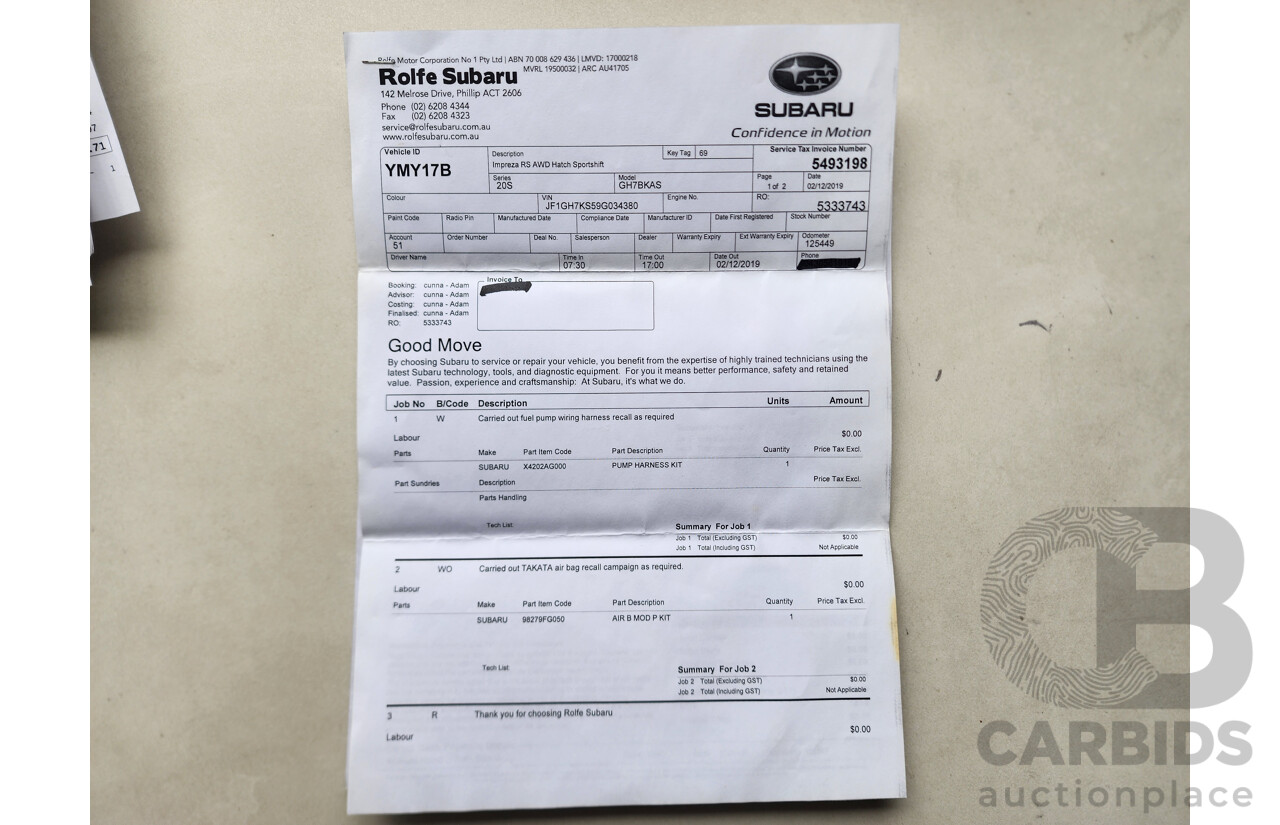 7/2009 Subaru Impreza RS (awd) MY09 5d Hatchback Grey 2.0L