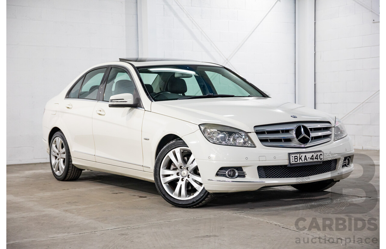 4/2009 Mercedes-Benz C280 Avantgarde W204 4d Sedan Calcite White V6 3.0L