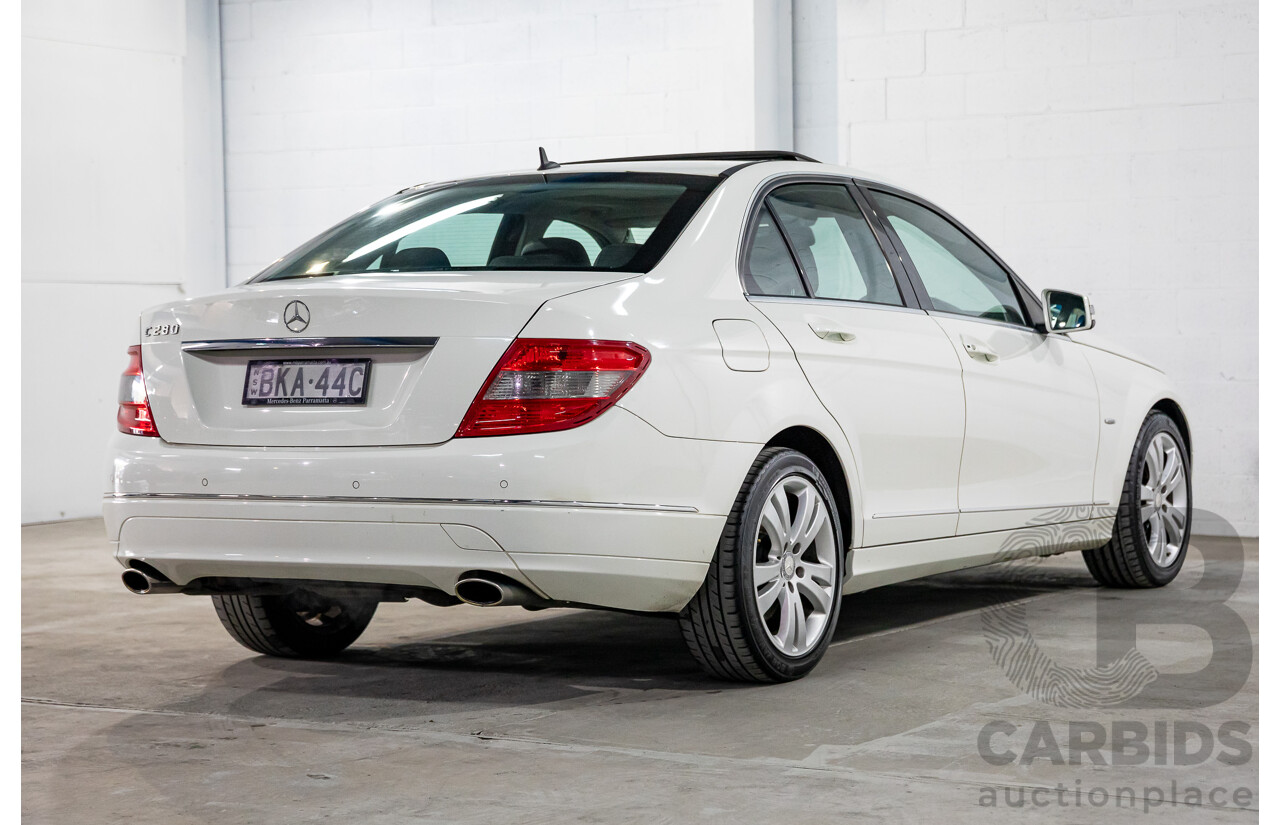 4/2009 Mercedes-Benz C280 Avantgarde W204 4d Sedan Calcite White V6 3.0L