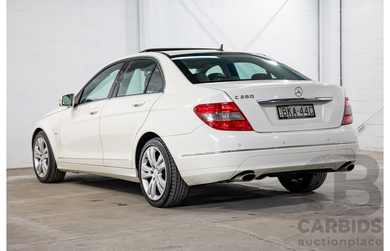 4/2009 Mercedes-Benz C280 Avantgarde W204 4d Sedan Calcite White V6 3.0L