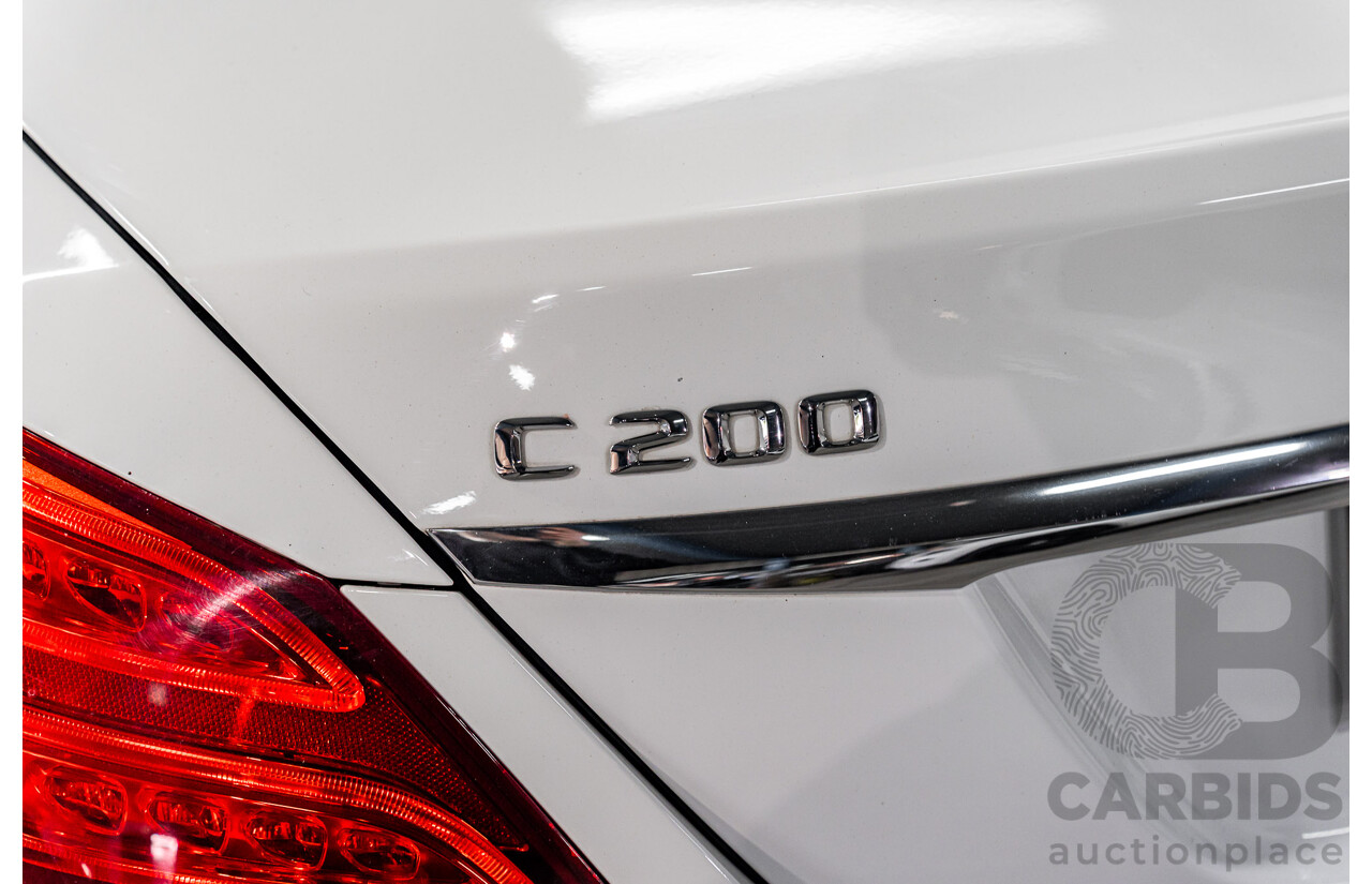10/2014 Mercedes-Benz C200 Avantgarde 205 4d Sedan Polar White Turbo 2.0L
