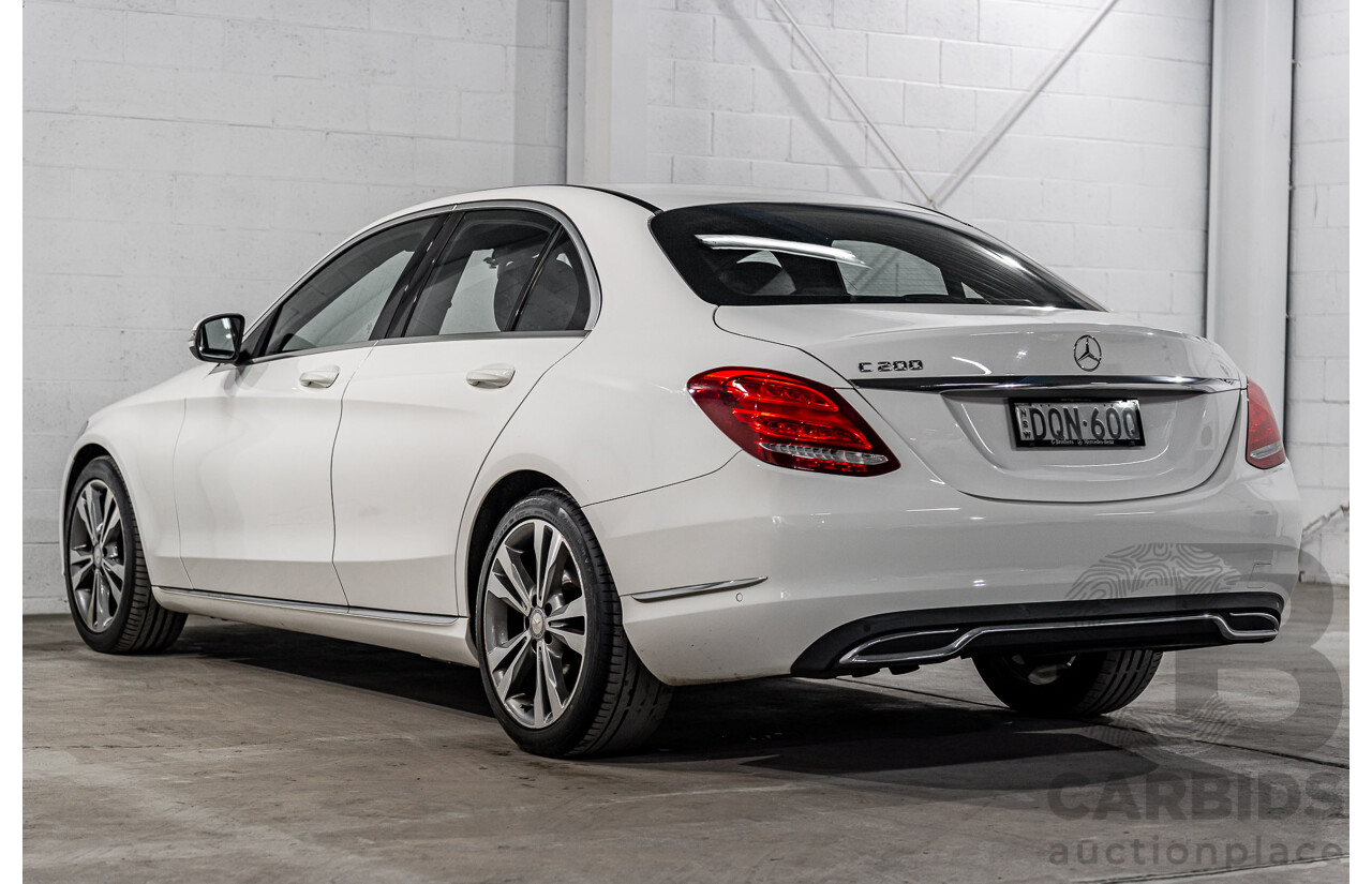 10/2014 Mercedes-Benz C200 Avantgarde 205 4d Sedan Polar White Turbo 2.0L