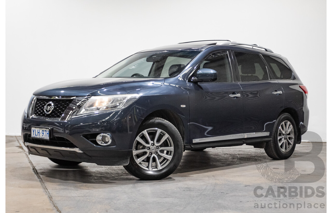 04/2016 Nissan Pathfinder ST-L (4x2) FWD R52 MY15 4D Wagon Galaxy Blue Metallic 3.5L