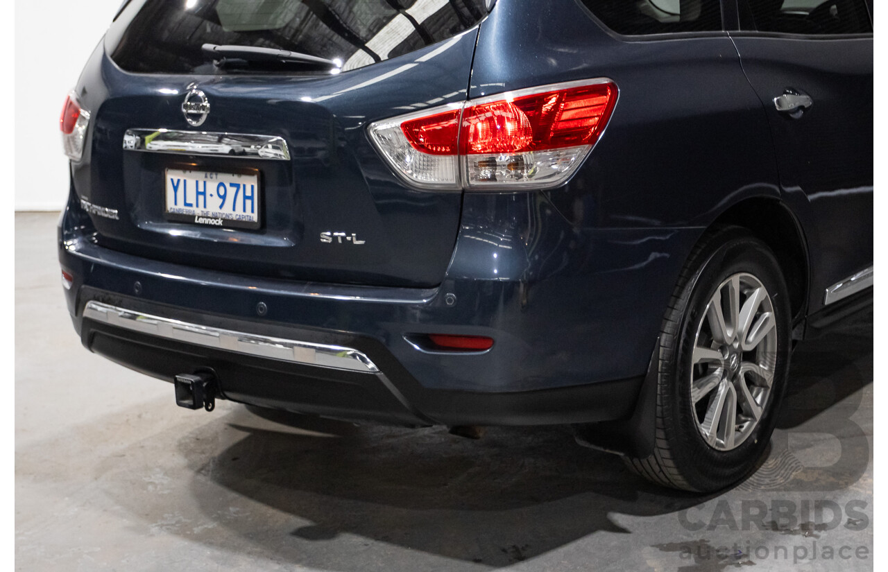 04/2016 Nissan Pathfinder ST-L (4x2) FWD R52 MY15 4D Wagon Galaxy Blue Metallic 3.5L