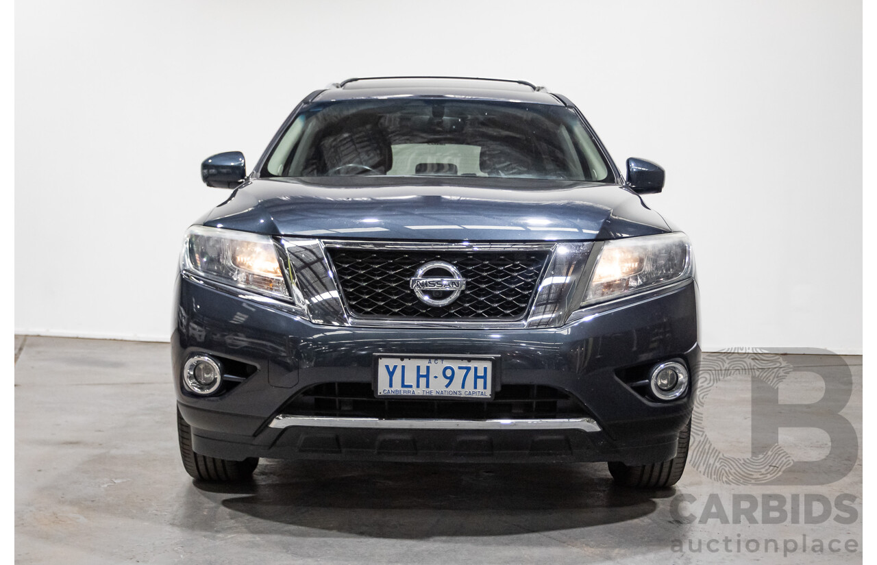 04/2016 Nissan Pathfinder ST-L (4x2) FWD R52 MY15 4D Wagon Galaxy Blue Metallic 3.5L
