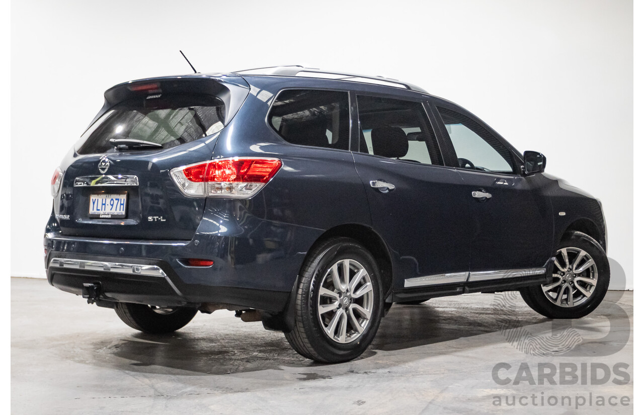 04/2016 Nissan Pathfinder ST-L (4x2) FWD R52 MY15 4D Wagon Galaxy Blue Metallic 3.5L