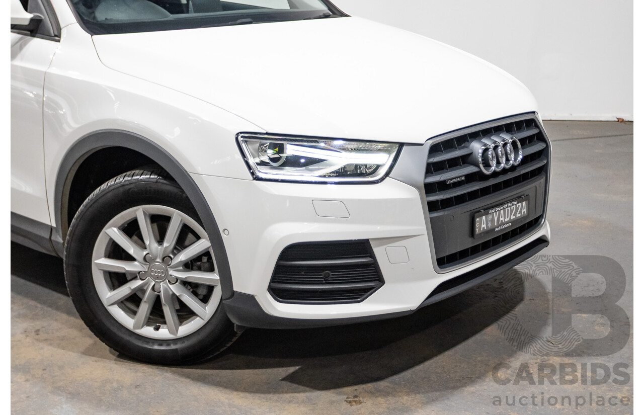 06/2018 Audi Q3 2.0 TDI Quattro (AWD) 8U MY18 4d Wagon Candy White Turbo Diesel 2.0L