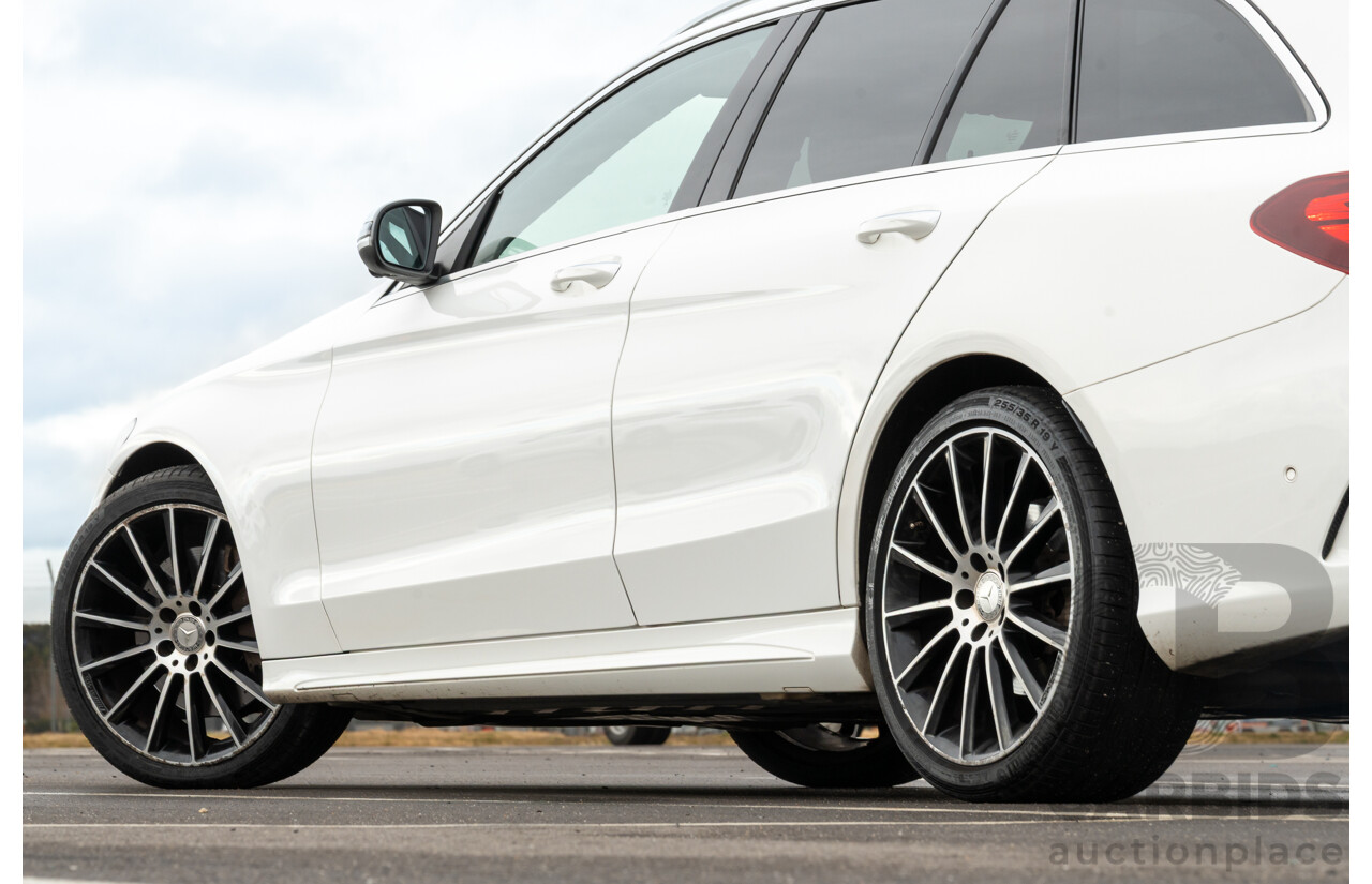 8/2016 Mercedes Benz C250 Estate AMG Line 205 MY16 4d Wagon Polar White Turbo 2.0L