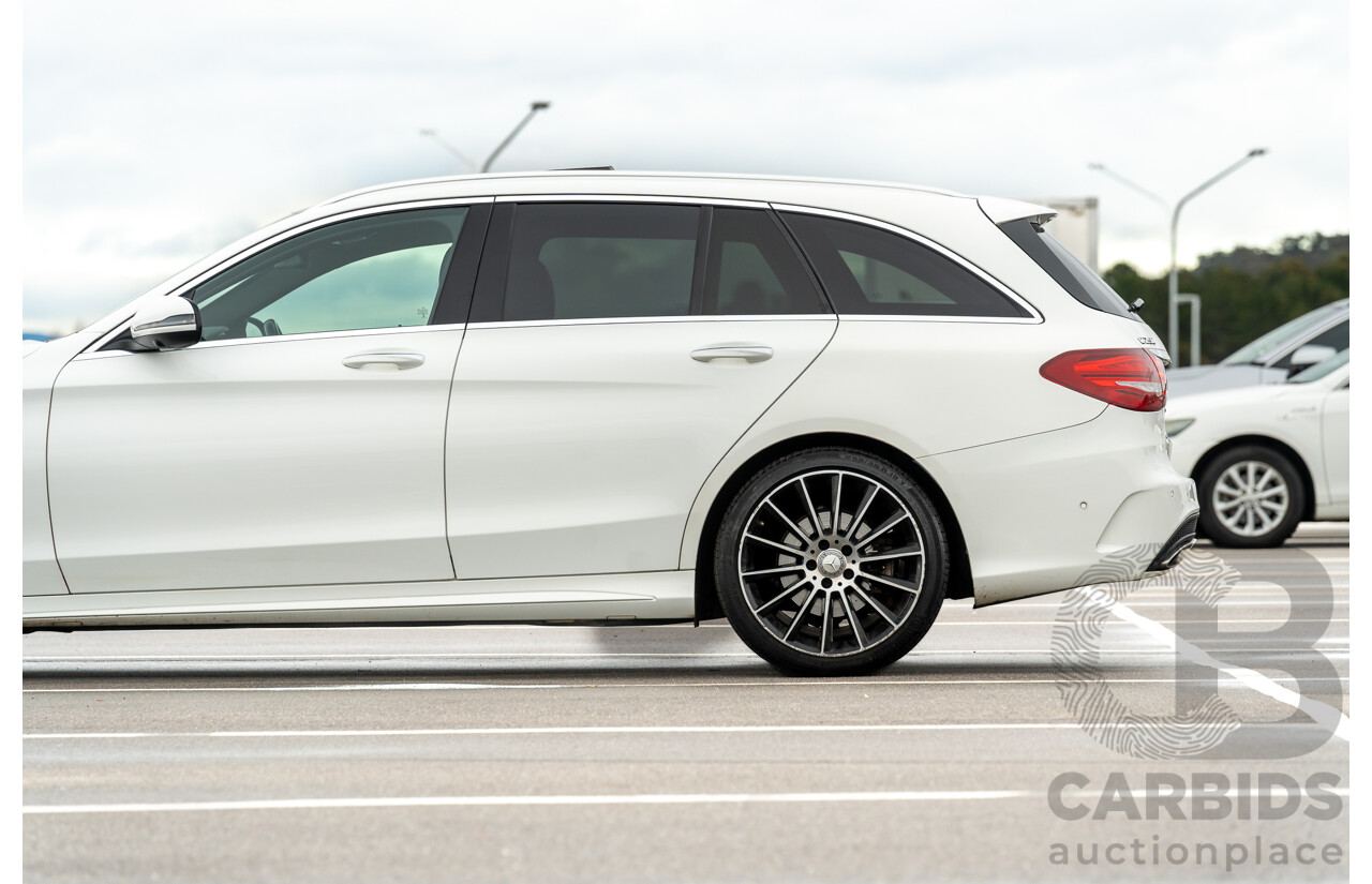 8/2016 Mercedes Benz C250 Estate AMG Line 205 MY16 4d Wagon Polar White Turbo 2.0L