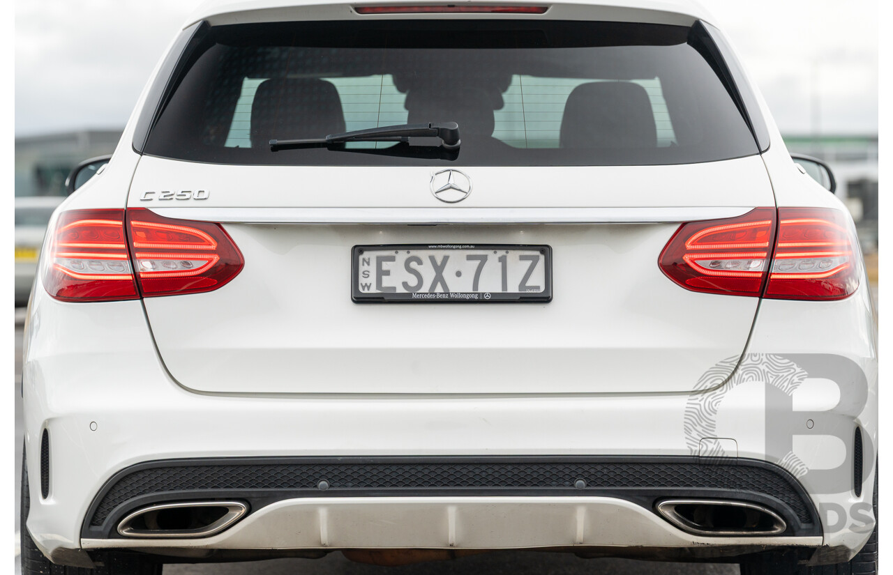 8/2016 Mercedes Benz C250 Estate AMG Line 205 MY16 4d Wagon Polar White Turbo 2.0L