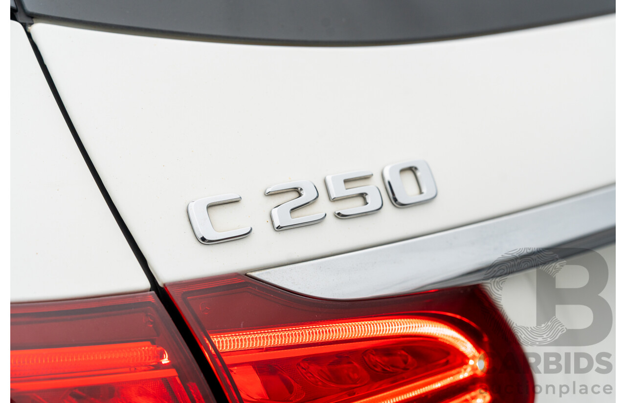 8/2016 Mercedes Benz C250 Estate AMG Line 205 MY16 4d Wagon Polar White Turbo 2.0L
