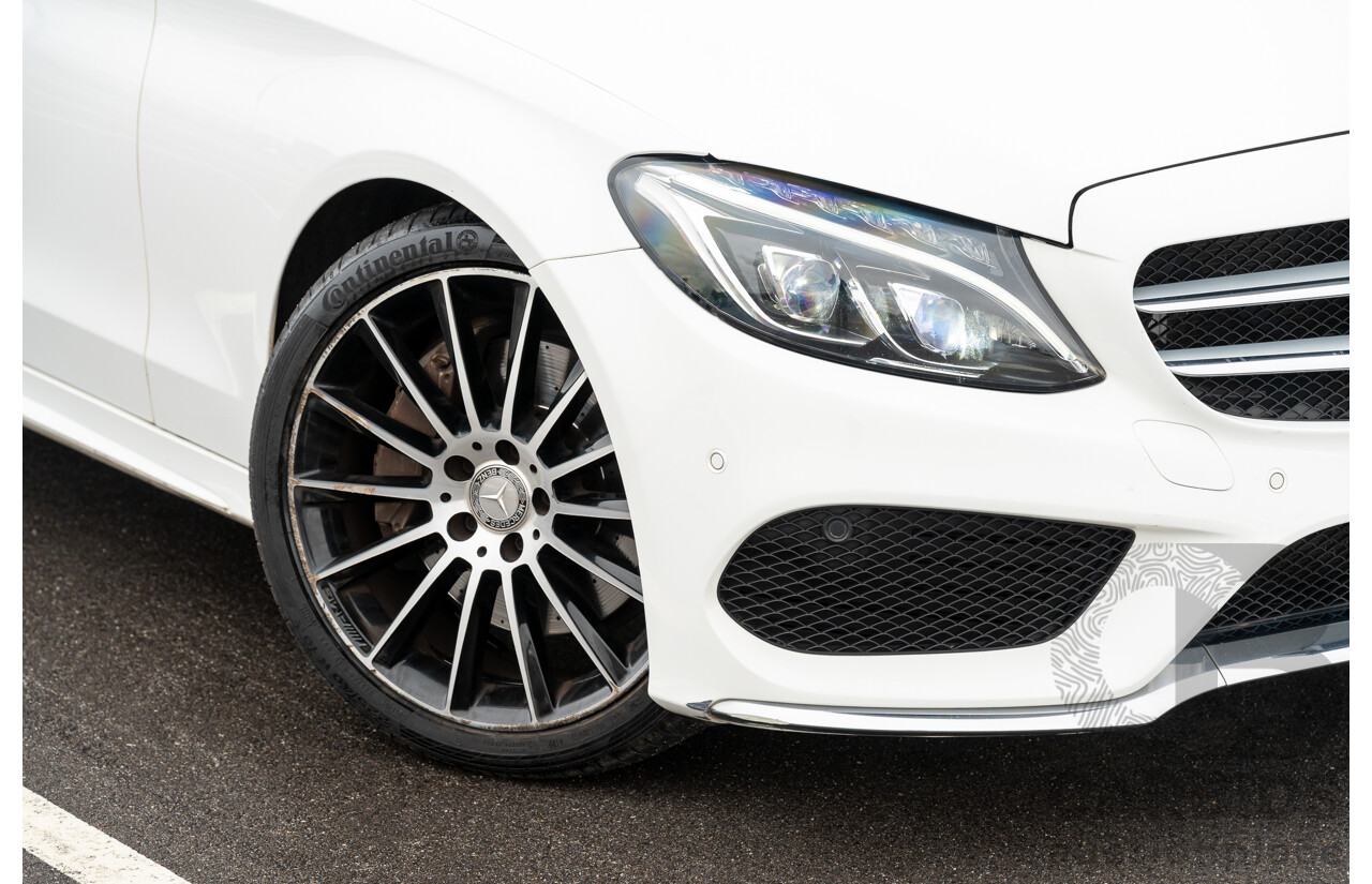 8/2016 Mercedes Benz C250 Estate AMG Line 205 MY16 4d Wagon Polar White Turbo 2.0L
